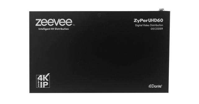 ZeeVee ZyPerUHD60 Decoder, Dual LAN with Dante 