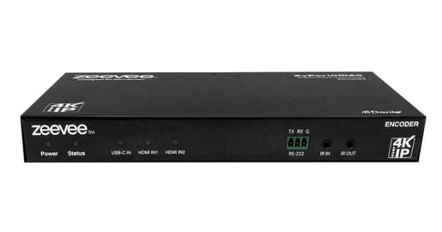 ZeeVee ZyPerUHD60 Encoder, 3x1 Switching Input, Dual LAN with Dante