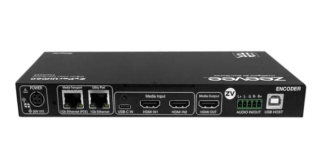 ZeeVee ZyPerUHD60 Encoder, 3x1 Switching Input, Dual LAN with Dante