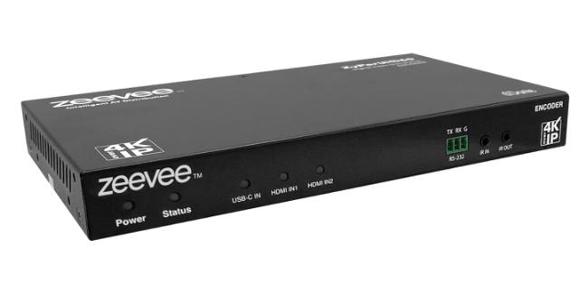 ZeeVee ZyPerUHD60 Encoder, 3x1 Switching Input, Dual LAN with Dante