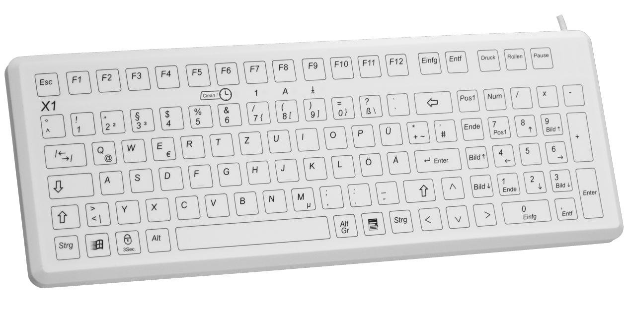 PROKEYS X1 medical keyboard w/clean remind, flat
