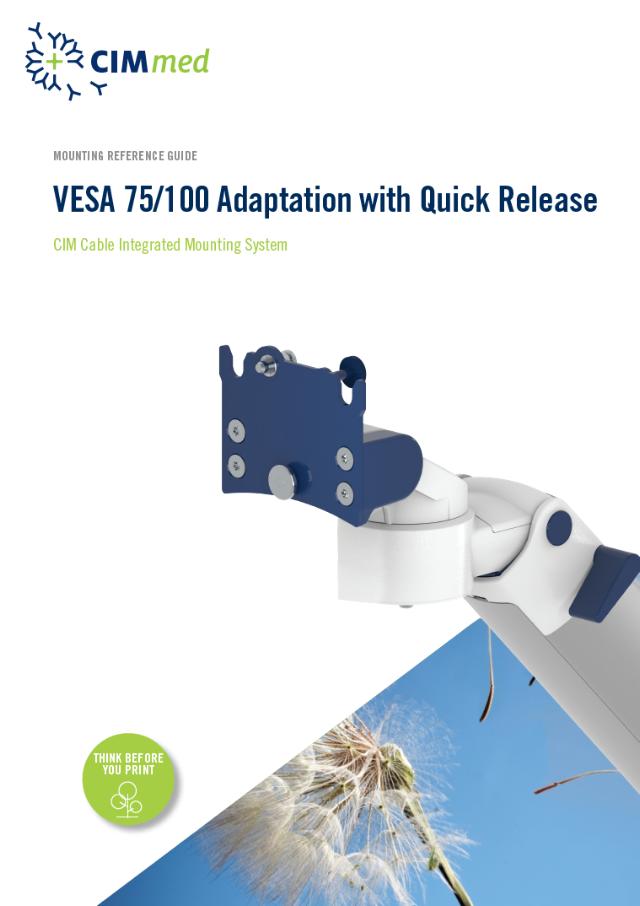 VESA 75/100 Adaptation Quick Release