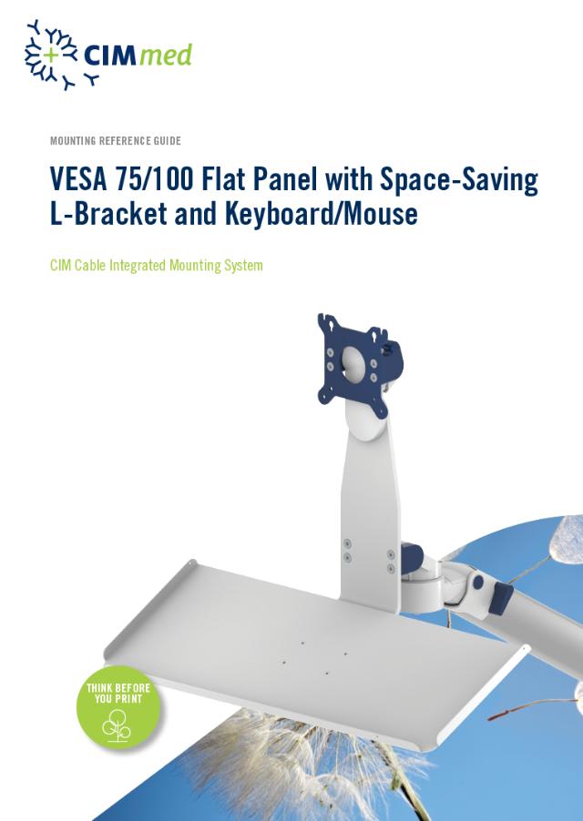 VESA 75/100 Flat Panel Keyboard L-Bracket