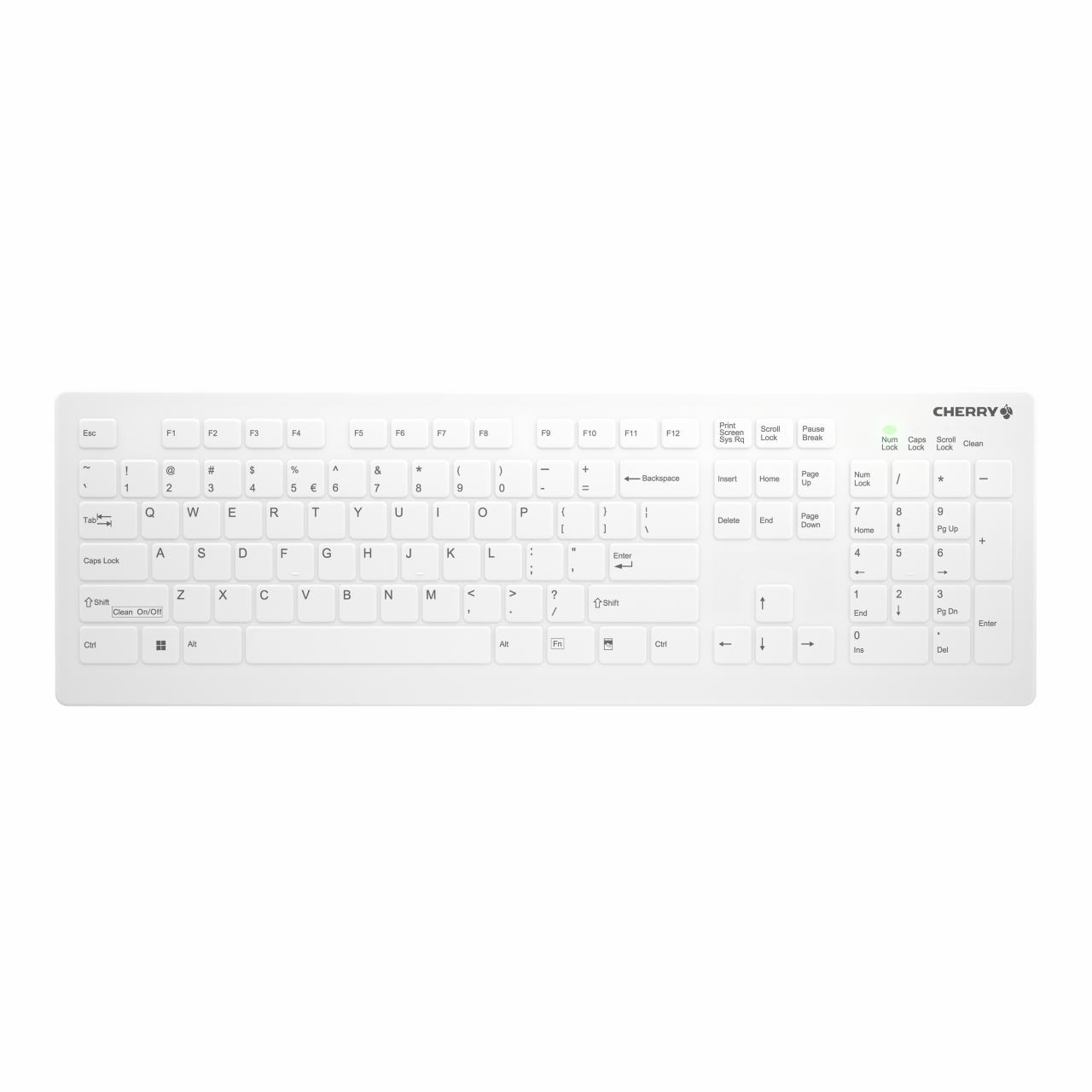 ACTIVE KEY tastatur, hvidt trådløst (RF) IP68 forseglet
