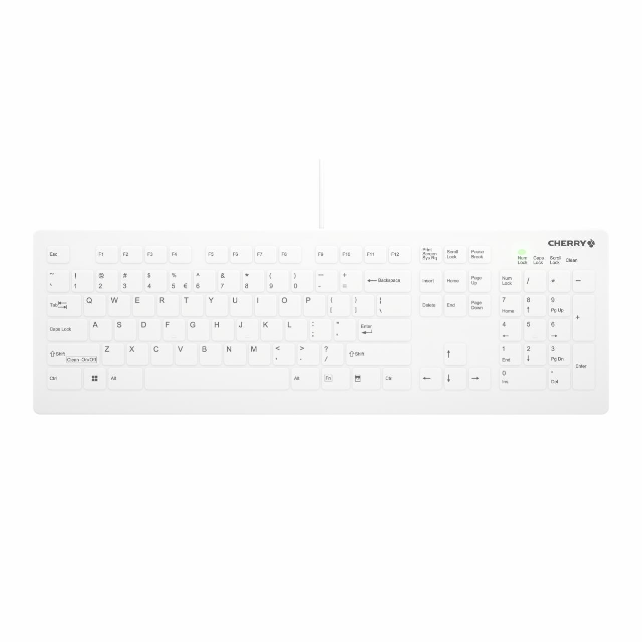 ACTIVE KEY klinisk tastatur, hvidt , med løs membran