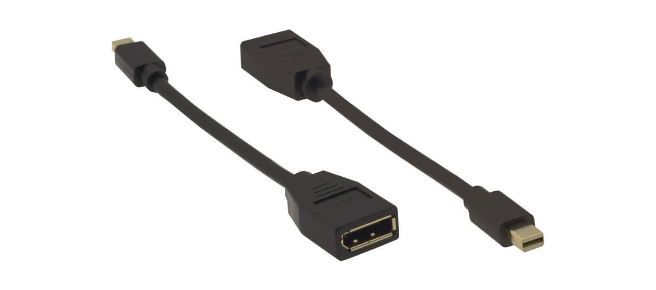 KRAMER Mini DisplayPort (M) to DisplayPort (F) Adapter Cable