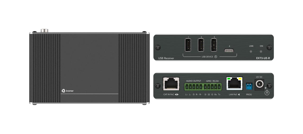 Kramer USB 2.0 and Ethernet PoC Receiver