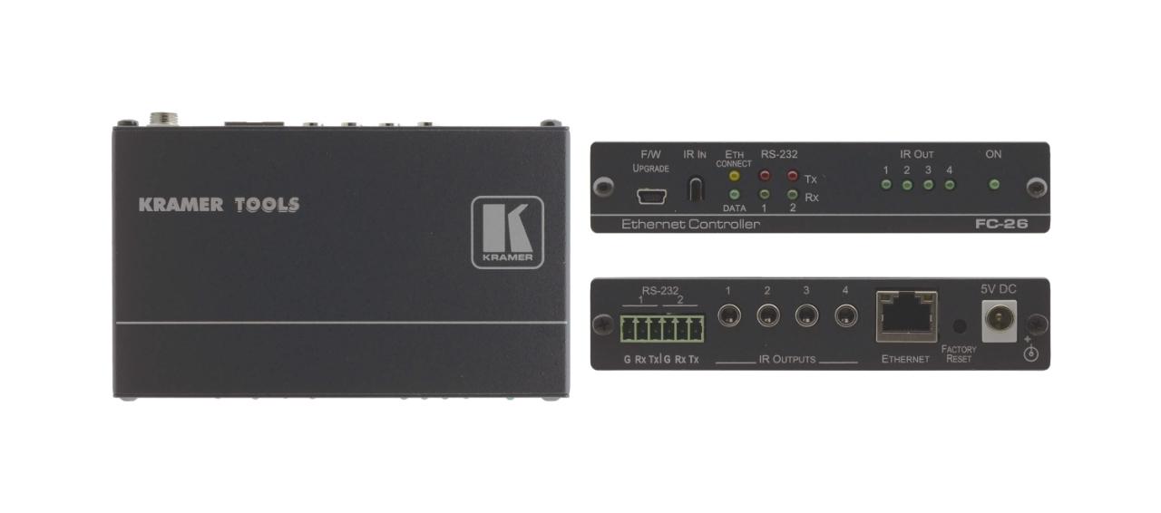Kramer 6 port Serial and IR, PoE Control Gateway
