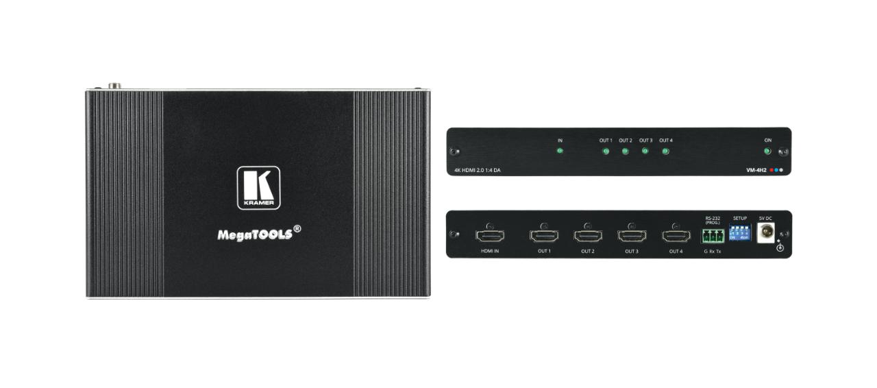 Kramer 1:4 4K HDMI Distribution Amplifier with HDCP2.2