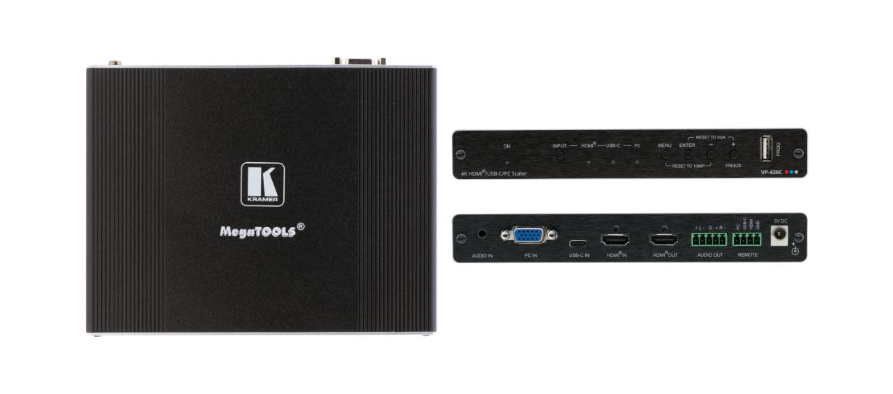 Kramer 4K HDR HDMI ProScale™ Digital Scaler with HDMI, USB-C and VGA Inputs