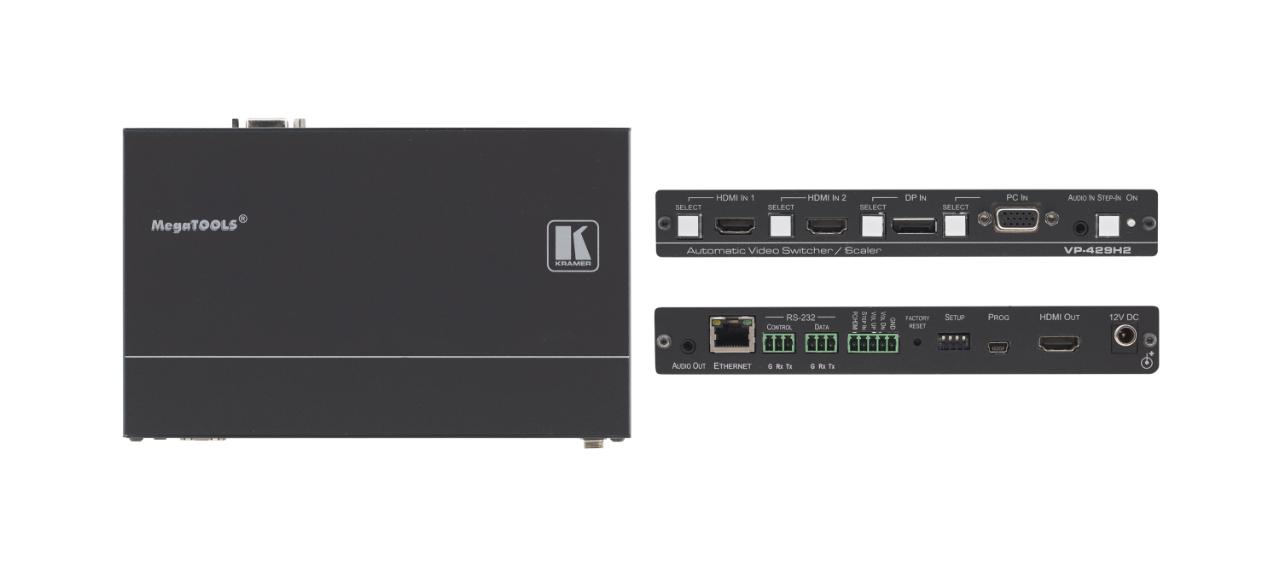 Kramer 4K60 4:4:4 HDMI, DP and VGA Scaler / Switcher Toolh HDMI, USB-C and VGA Inputs