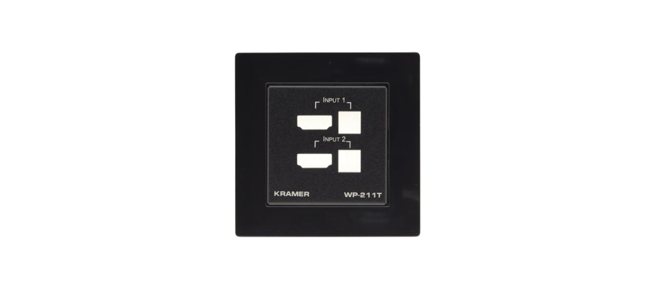 Kramer Black Frame and Faceplate Set for Wall Plate