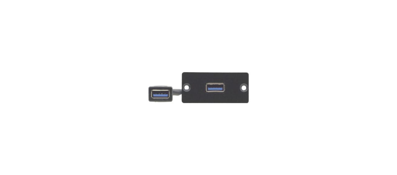 Kramer Wall Plate Insert - USB 3.0 (A/A) Wall Plate Insert - Black
