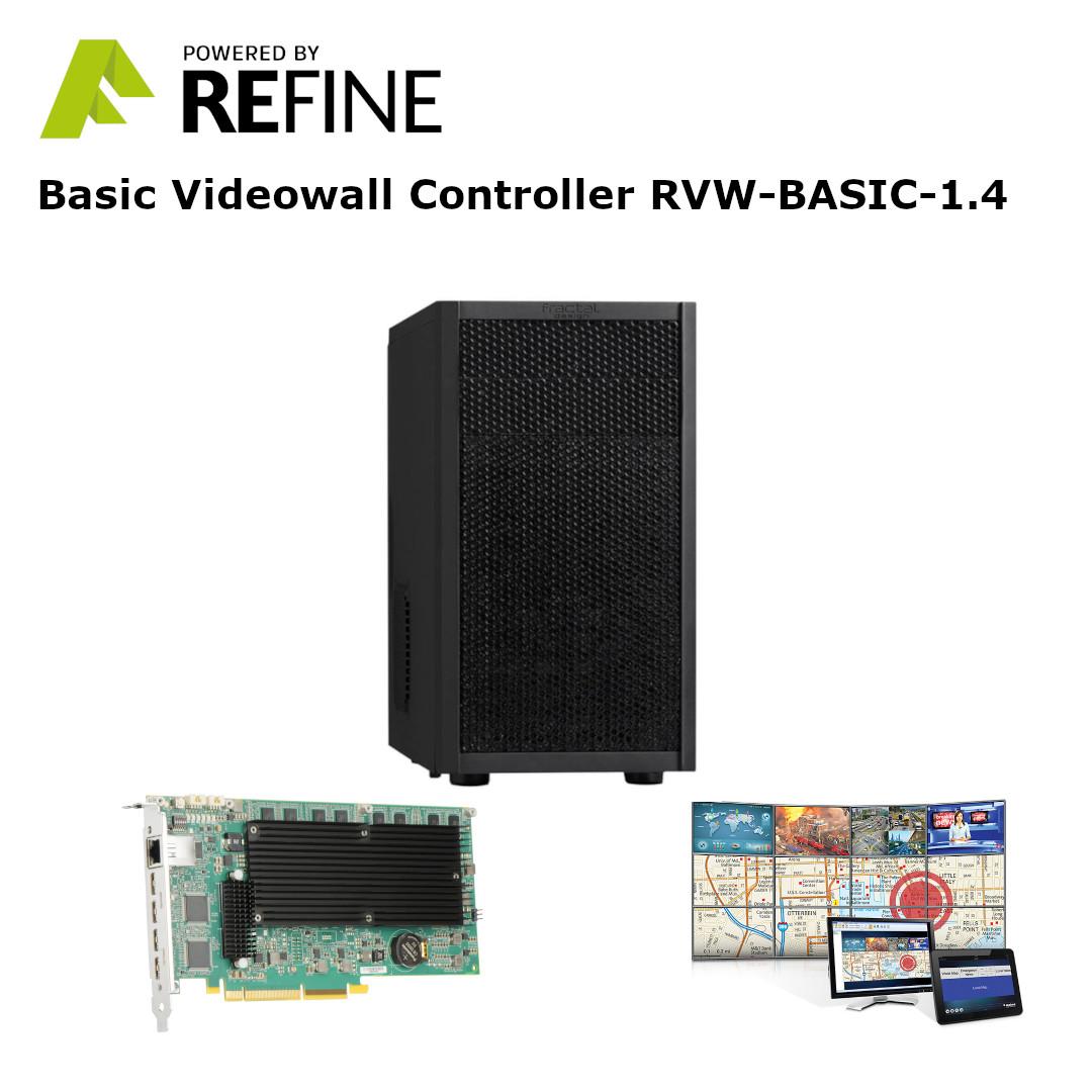Refine Basic Videowall Controller 1 Out, 4 Inputs, Incl. MURAControl SW, Desktop (1 slot)