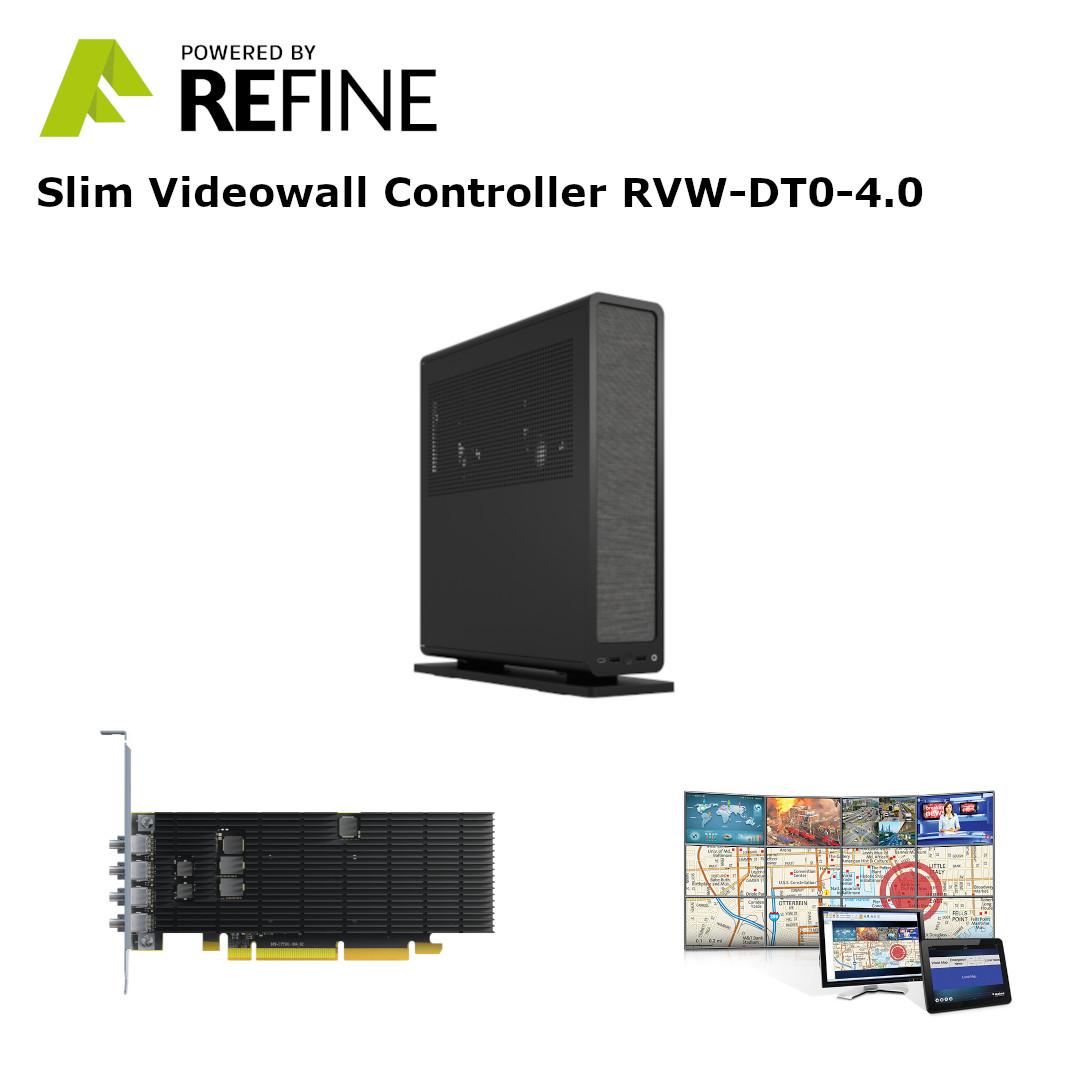 Refine Slim Videowall Controller 4 Out, 0 Inputs, Incl. MURAControl SW, Desktop (1 slot)