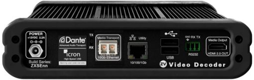 Billede af ZeeVee Z4K-XSE Decoder, 10Gb/fiber w/Dante. HDMI.  USB via Icron chipset on 2 USB-B ports.