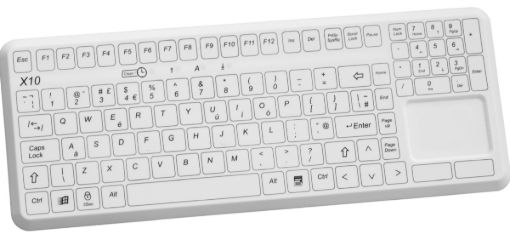 Billede af PROKEYS X10 medical keyboard, flat, w/touchpad w/magnet w/clean remind