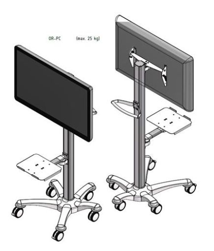 Billede af CIM heavy duty cart for large monitor - with tilt