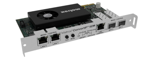 Billede af MATROX ConvertIP SDM formfactor, 2x RJ45 and 2x SFP network Port
