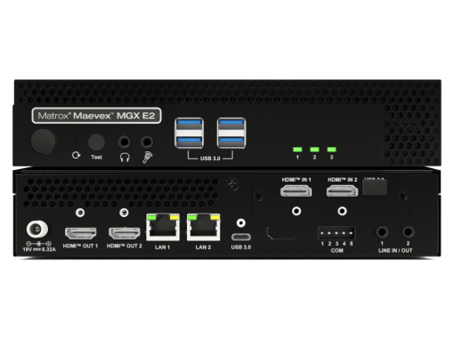 Billede af MATROX Maevex MGX E2 -Single-channel 4K60 H.265/H.264 IPMX-ready video encoder with USB support